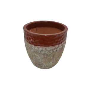 Maceta Asia Bloom 34x35cms Roja y gris