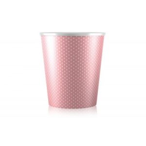 MACETA Teku Mdf 19 Rosado Con Puntos 19x21 HCA